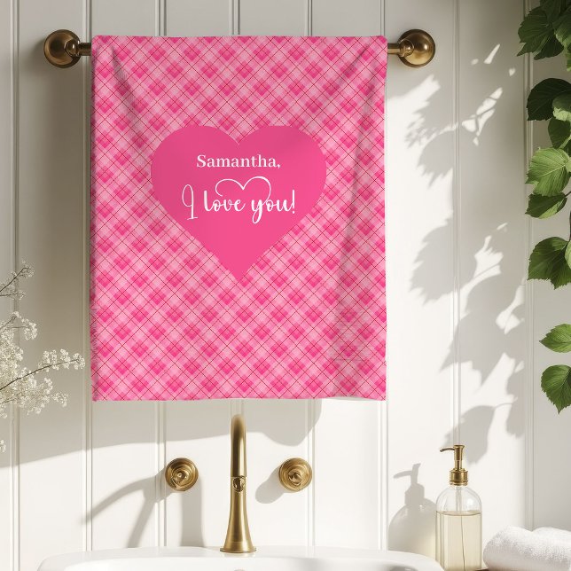 Happy Valentine’s Day Hearts Love Gift Bath Towel (Happy Valentine’s Day Hearts Love Gift Bath Towel)