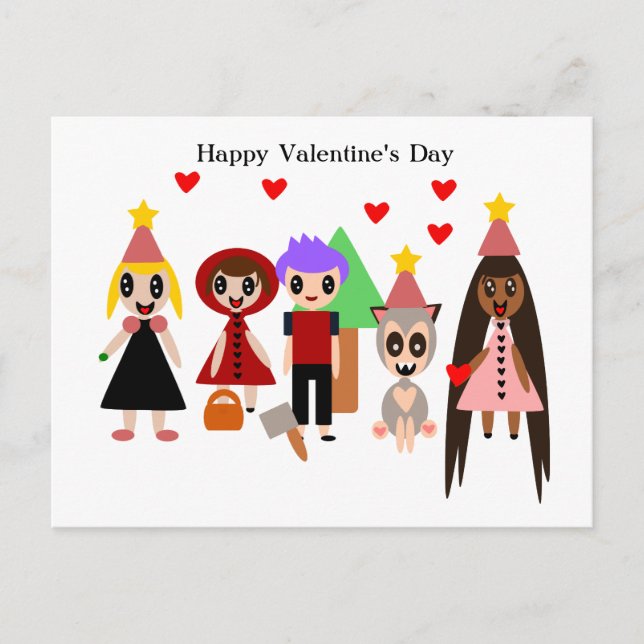 Happy Valentine’s Day Holiday Postcard (Front)