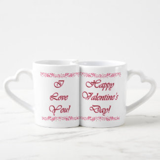 Happy Valentine’s Day I love you Coffee Mug Set
