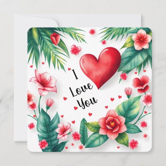 Happy Valentine’s Day Love Note Card (Front)