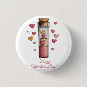 Happy Valentine’s Day Love Potion Postcard Button