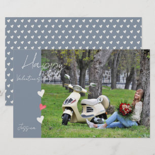 Happy Valentine`s Day Modern Script Photo Stationery