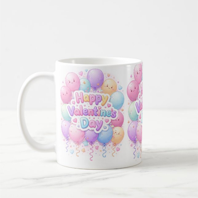 Happy Valentine’s Day Mug – Cute Love Gift (Left)