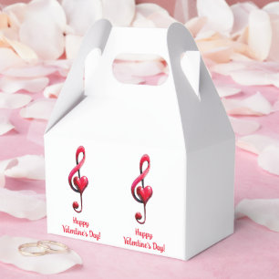 Happy Valentine’s Day Music of Love Favor Boxes