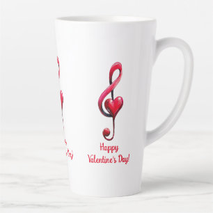 Happy Valentine’s Day Music of Love Latte Mug