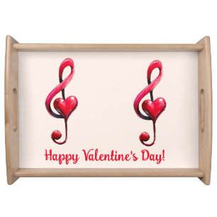 Happy Valentine’s Day Music of Love Serving Tray