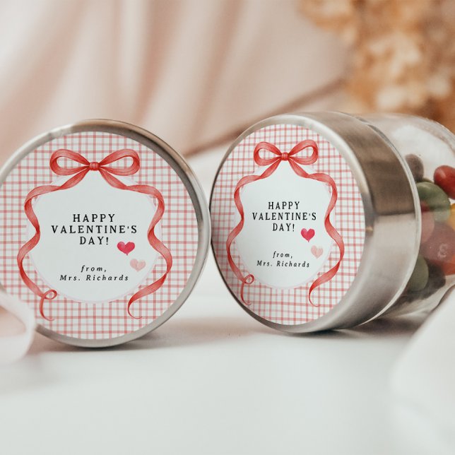 Happy Valentine’s Day Personalized Teacher Sticker (Creator Uploaded)