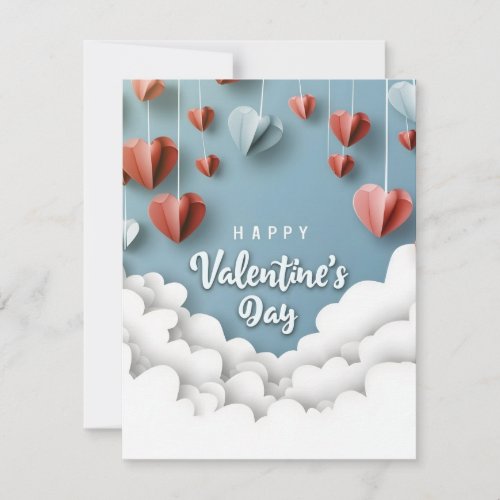 Happy Valentineâs Day Red Heart  Holiday Card