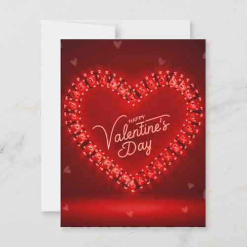 Happy Valentineâs Day Red Heart Love Holiday Card