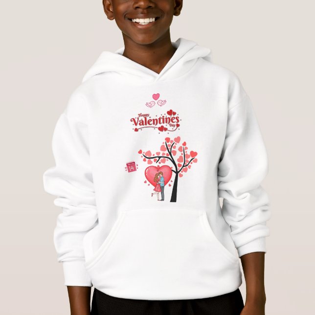 Happy Valentine’s Day – Romantic Couple Hoodie (Front)