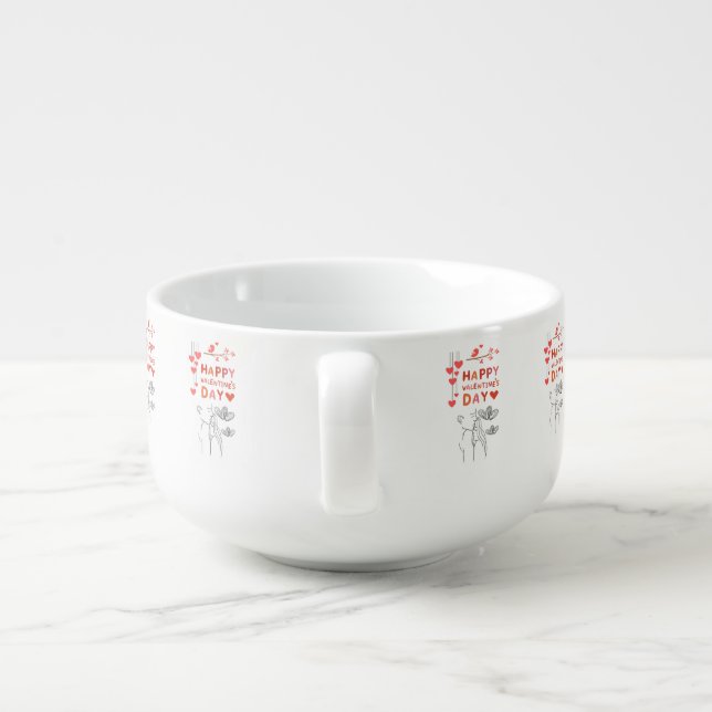 Happy Valentine’s Day – Romantic Couple Soup Mug (Back)