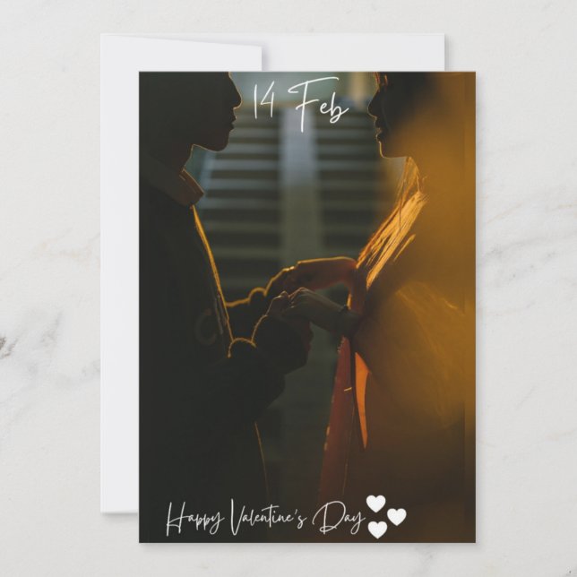 Happy Valentine’s Day – Romantic Love Greeting Car Holiday Card (Front)
