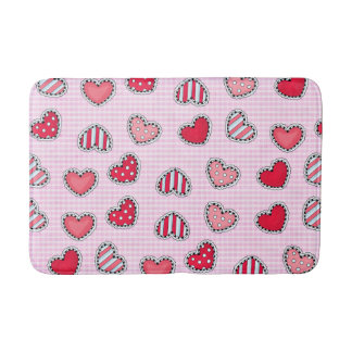 Happy Valentine’s Day Romantic Red Heart Keepsake Bath Mat