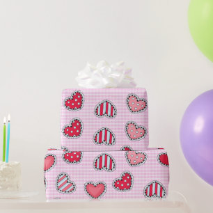 Happy Valentine’s Day Romantic Red Heart Keepsake Wrapping Paper