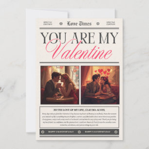Happy Valentine’s Day Romantic Wall Art Love Invitation