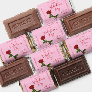 Happy Valentine’s Day Rose Custom  Hershey's Miniatures