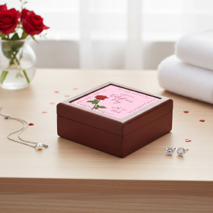 Happy Valentine’s Day Rose Custom Jewelry Box
