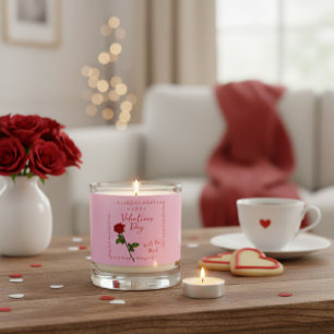 Happy Valentine’s Day Rose Custom Scented Candle