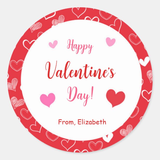 Happy Valentine’s Day Stickers (Front)