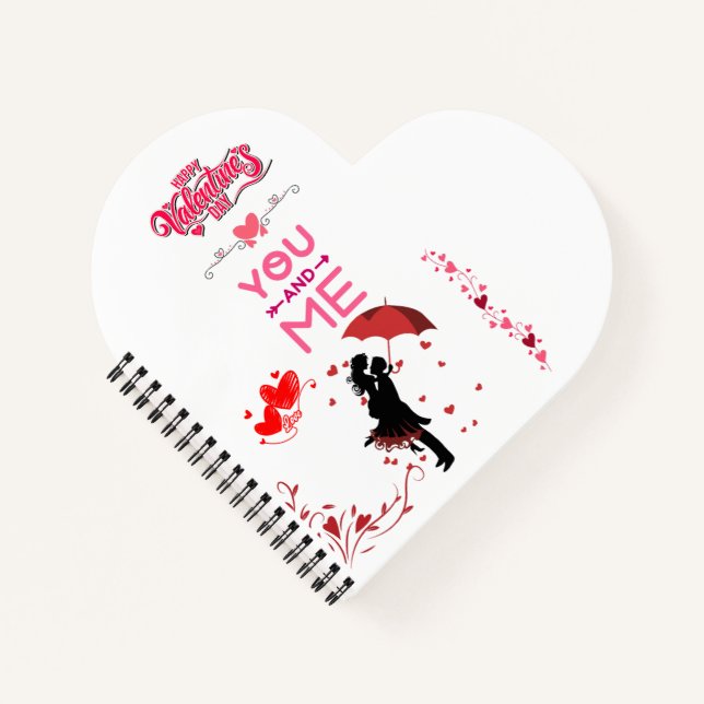 Happy Valentine’s Day – You and Me Romantic Love  Notebook (Front)