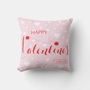 Happy Valentine"s - LOVE - HEART Throw Pillow