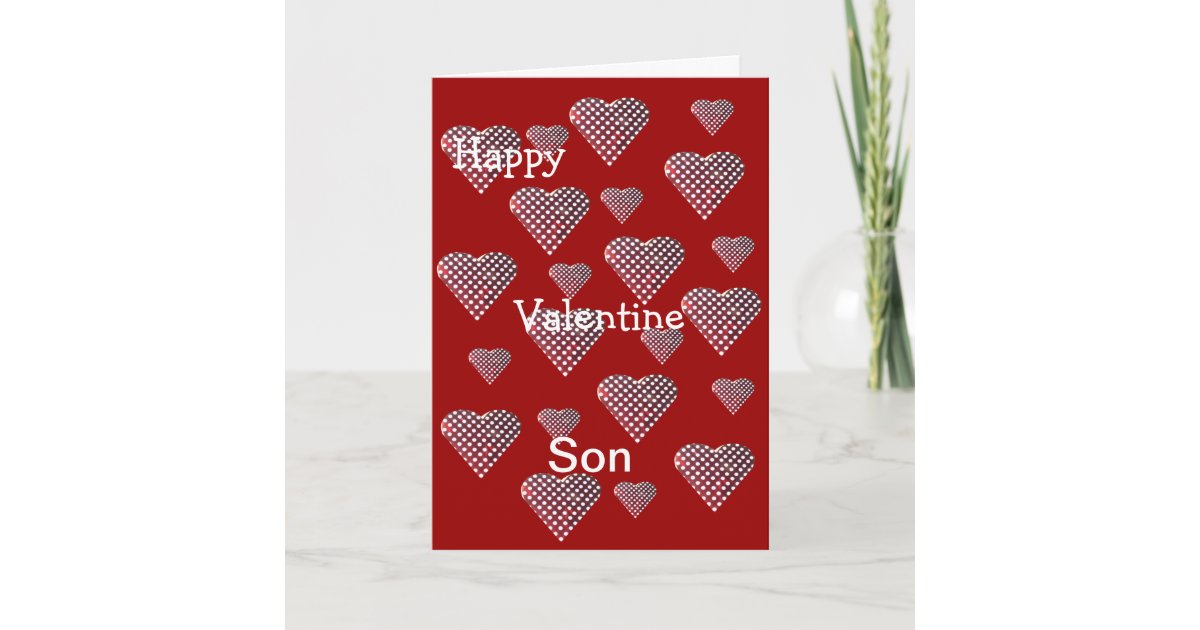 Happy Valentine Son Holiday Card | Zazzle.com