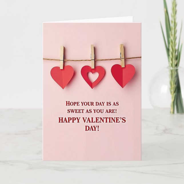 Happy Valentine Sweet Hearts Card (Front)