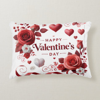 happy valentine's accent pillow