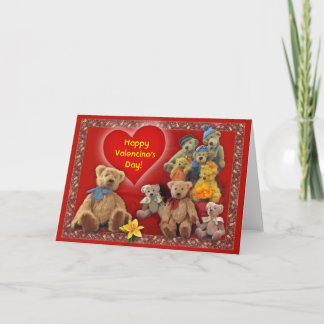 Happy Valentine's Bears Holiday Card