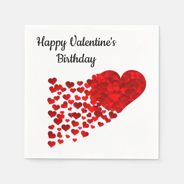 Happy Valentine's Birthday Napkins (Front)
