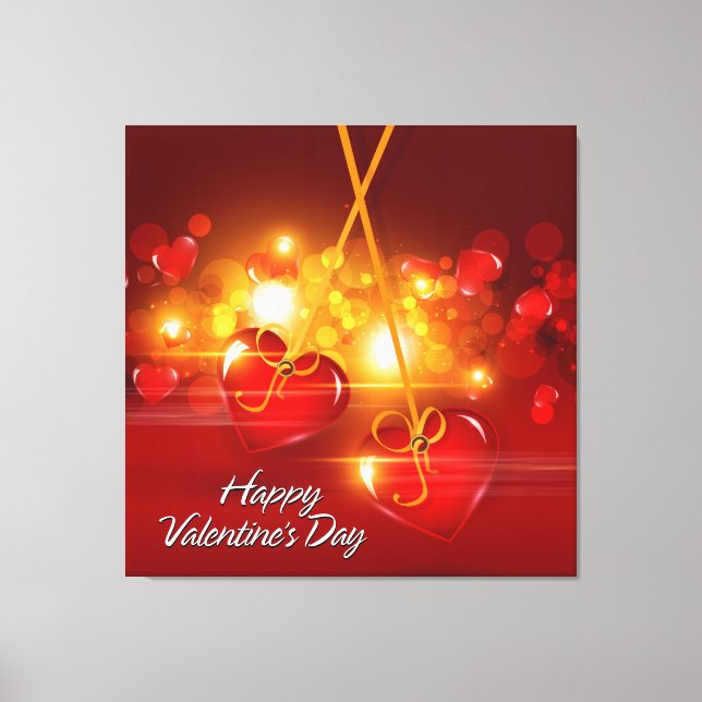 Happy Valentine's Day 17 Wrapped Canvas Print (Front)