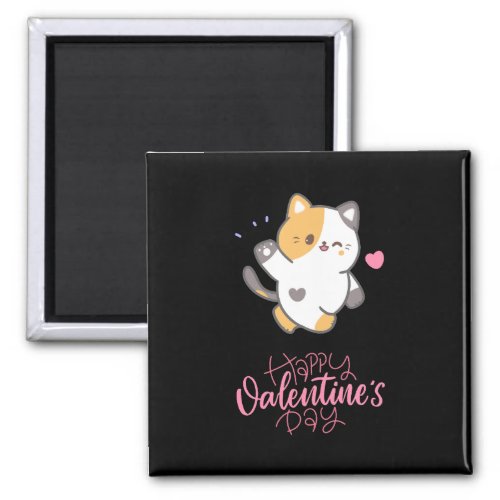 Happy Valentines Day 2023 _Cats Lover Valentine   Magnet