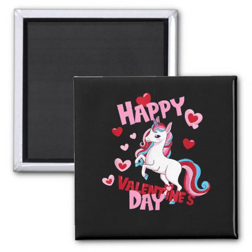 Happy Valentines day 2023 funny unicorn for boys Magnet