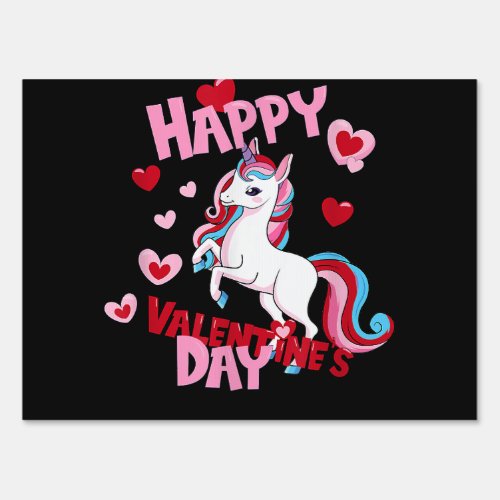 Happy Valentines day 2023 funny unicorn for boys Sign