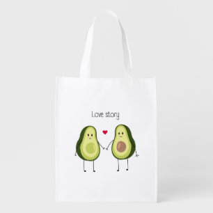 Happy Valentine's Day 2024 Funny Image Cute Grocery Bag