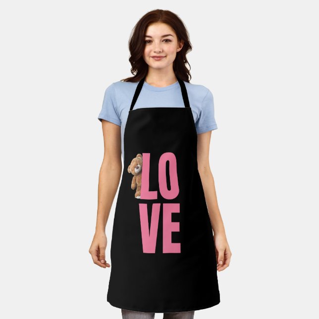 Happy Valentine's Day 2024 Funny Images Cute      Apron (Worn)
