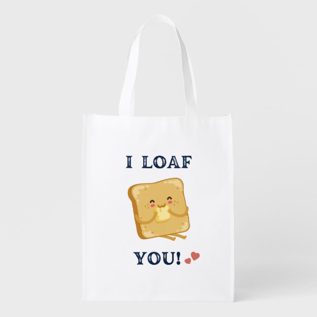 Happy Valentine's Day 2024 -Funny Love You        Grocery Bag (Front)