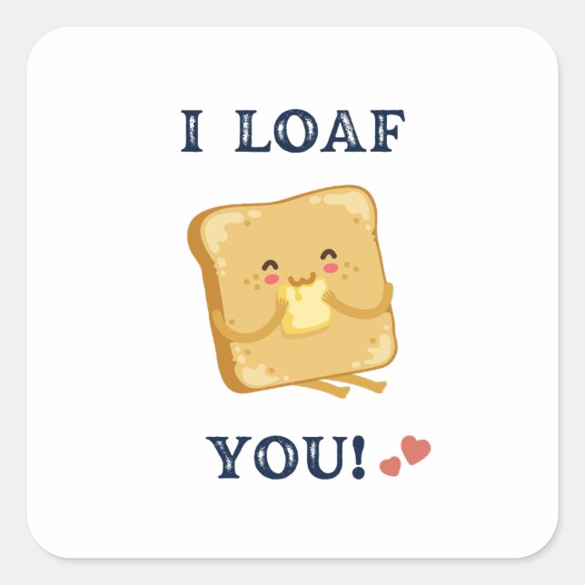 Happy Valentine's Day 2024 -Funny Love You         Square Sticker (Front)