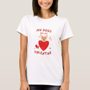 Happy Valentine's Day 2024 -Funny Lover Dogs Image T-Shirt