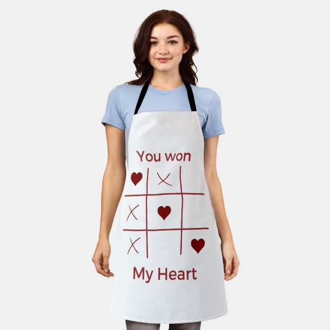 Happy Valentine's Day 2024 Ideas -You Won My Heart Apron (Worn)