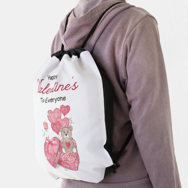 Happy Valentine's Day 2024 -Love Images Trendy    Drawstring Bag (Insitu)