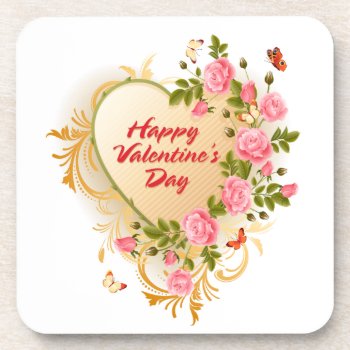 Happy Valentine's Day 2 Coaster by Ronspassionfordesign at Zazzle