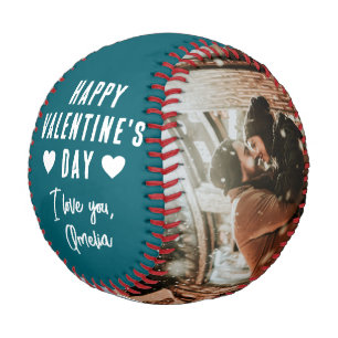 Happy Valentine's Day 2 Photo Collage Boyfriend Baseball