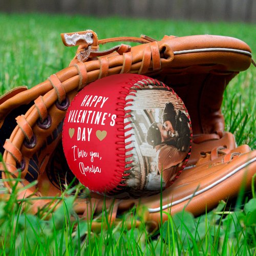 Happy Valentines Day 2 Photo Collage Boyfriend Baseball