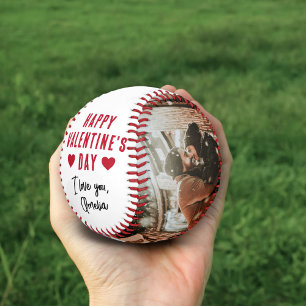 Happy Valentine's Day 2 Photo Collage Boyfriend Baseball