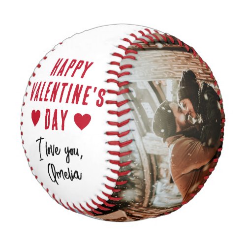 Happy Valentines Day 2 Photo Collage Boyfriend Baseball