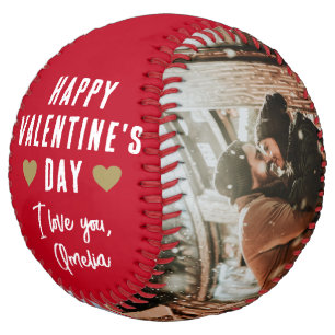 Happy Valentine's Day 2 Photo Collage Boyfriend Softball