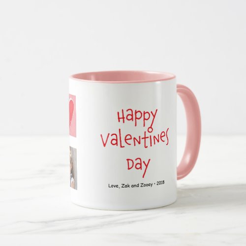 Happy Valentines Day 2 Photo Custom Mug