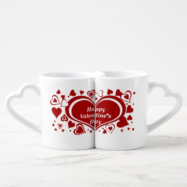 Happy Valentine's Day, 2 Piece Coffee Mug Set (Front Nesting)