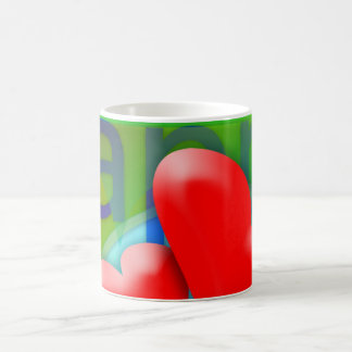 Happy Valentine's Day 2 Red Hearts Mug